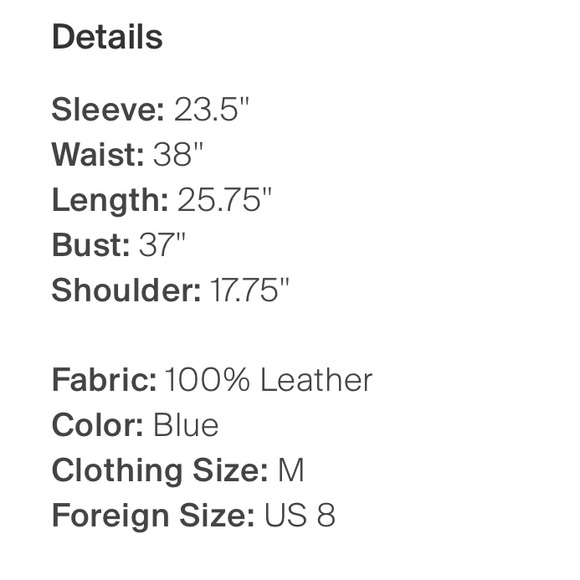 LOEFFLER RANDALL NAVY LEATHER BOMBER JACKET SZ 8 - Picture 12 of 12